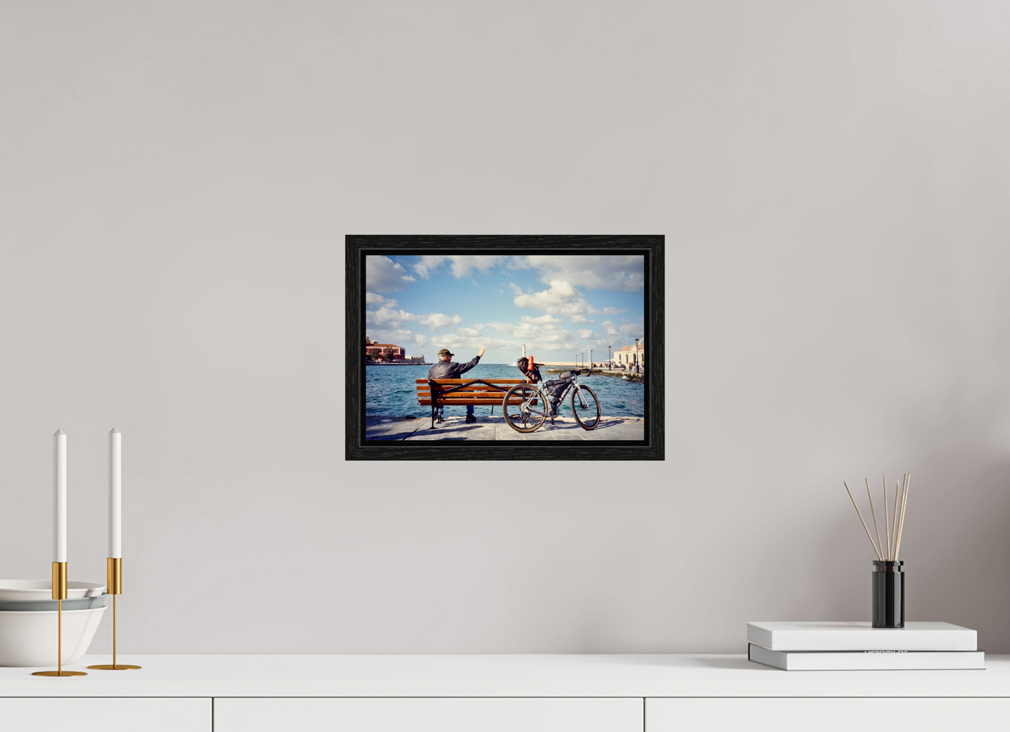 12 x 8″, Floater Frame Crete - Hello to Chania